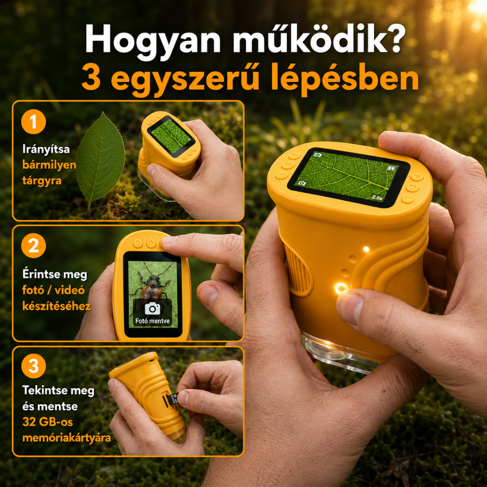 MONORA - Gyerek 4K Mikroszkóp