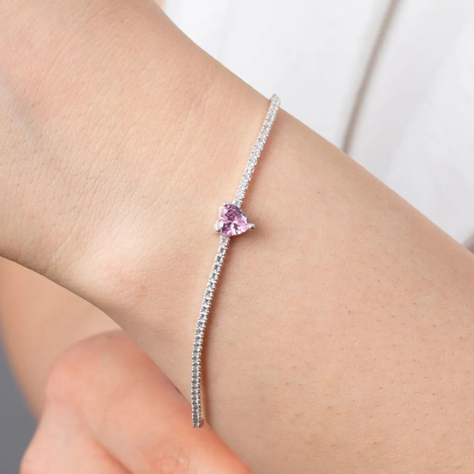 MONORA - Ezüst Szív Karkötő